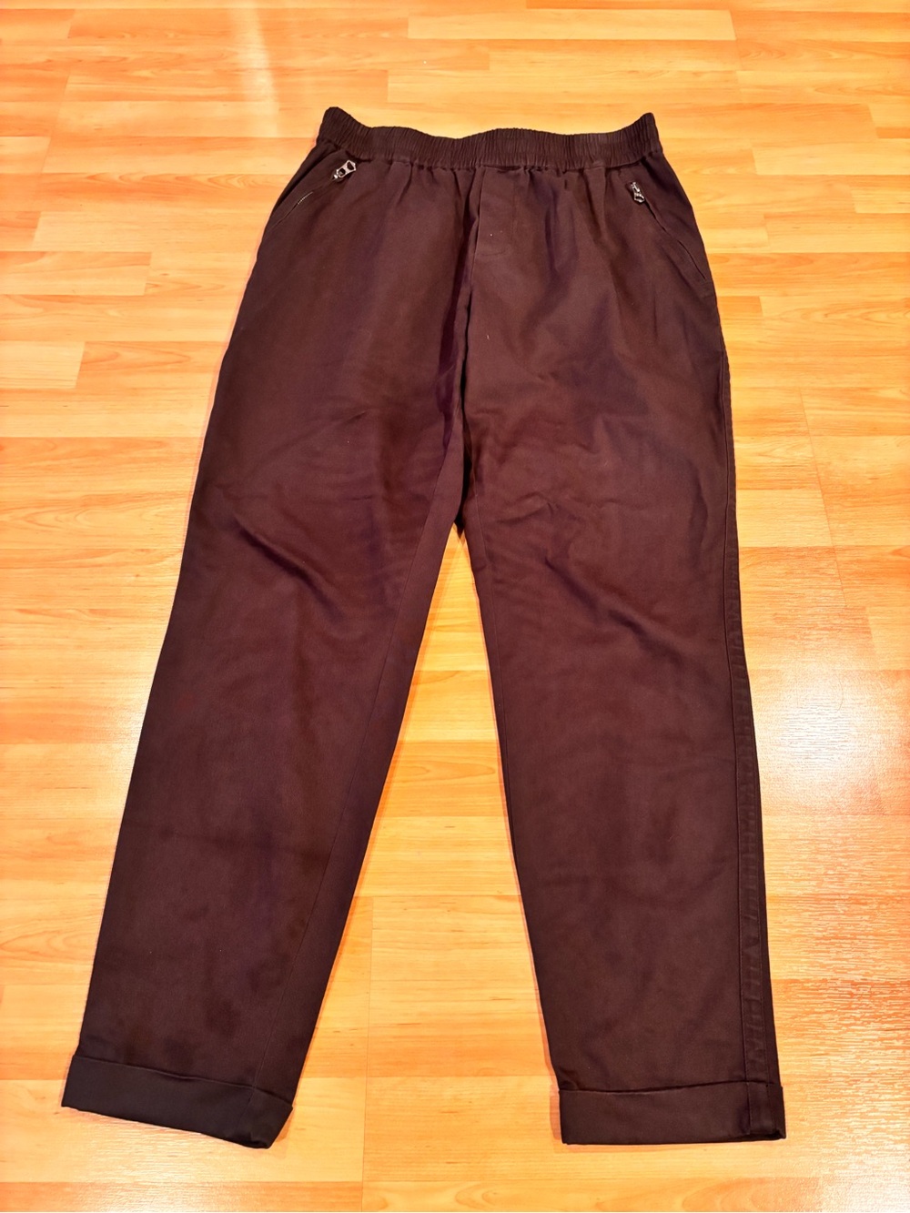 Varley  Dark Brown Elastic-Waist Pants